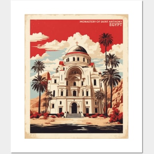 Monastery of Saint Anthony Egypt Vintage Poster Tourism Posters and Art